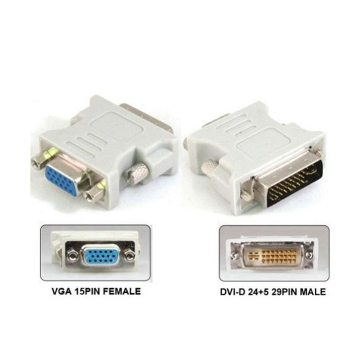 Adaptateur DVI-A Male vers SVGA HD15-Femelle 12+5