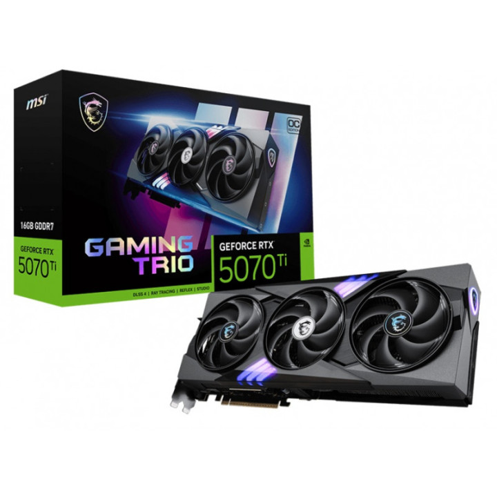 Carte graphique RTX 5070TI 16gb MSI GAMING TRIO GDDR7 3vent