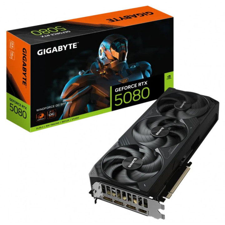 Carte graphique RTX 5080 GIGABYTE WF3 OC GDR7  3ventil