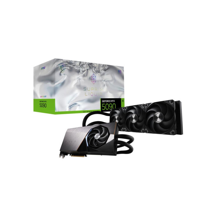 Carte graphique RTX 5090  32g MSI SUPRIM LIQUID SOC refroidissement liquide