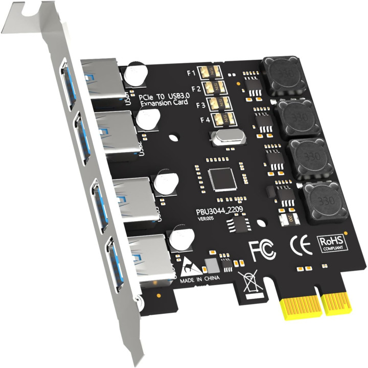 Carte PCI Express vers USB3.0  4 ports