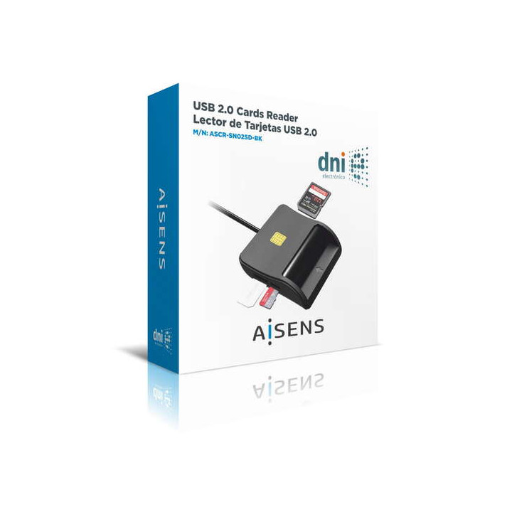 Lecteur de carte memoire DNI,  SIM, SD, Micro SD, MMC, RS-MMC et Micro MMC