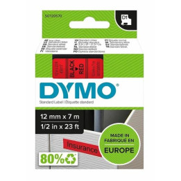 Dymo D1 - ruban d'étiquettes autocollantes - 12 mm x 7 m - noir  rouge S0720570