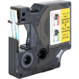 Dymo D1 - ruban d'étiquettes autocollantes - 12 mm x 7 m - noir jaune  S0720580