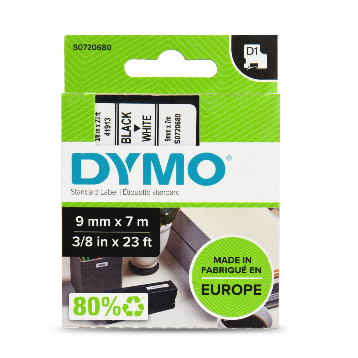 Dymo D1 - ruban d'étiquettes autocollantes - 9mm x 7m  S0720680