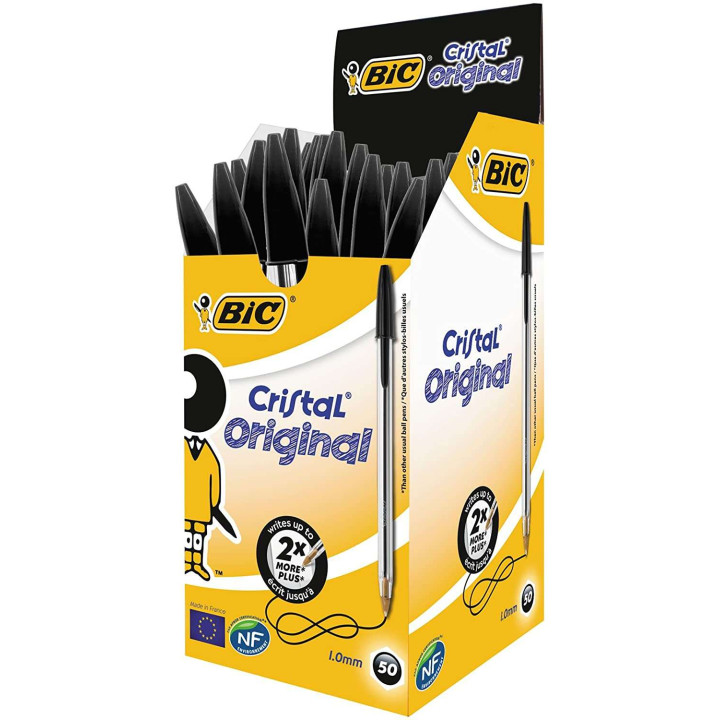 BIC stylo à bille cristal original  noir  x50