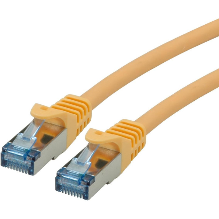 Cable patch RJ45 0.25 m cat 7 S FTP sng CU LSOH 600mhz  JAUNE