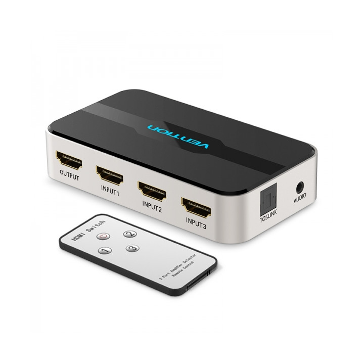Splitter HDMI 3 entrees 1 sortie + telecommande VENTION