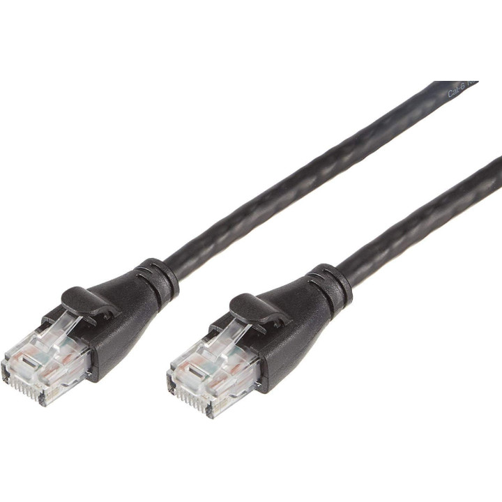 Cable patch RJ45 0.25 m cat 7 S FTP sng CU LSOH 600mhz  NOIR