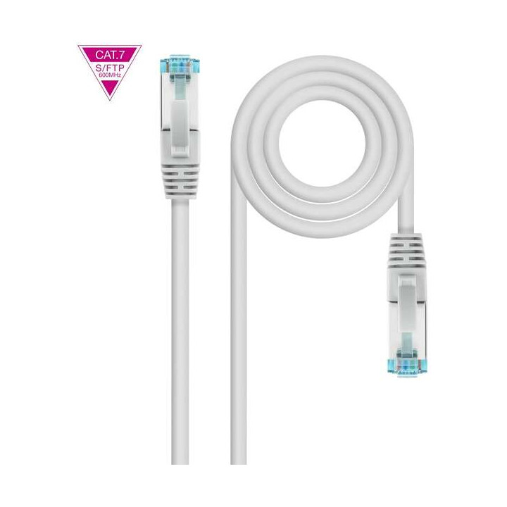 Cable RJ45 Droit LSZH  S.FTP PIMF AWG26 600mhz cat 7  5 m GRIS