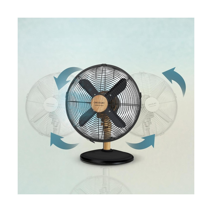 Ventilateur CECOTEC ENERGYSILENCE 600 WoodDesk 40w diam 30.5cm noir bois