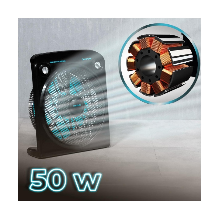 Ventilateur CECOTEC ENERGYSILENCE 6000 PowerBox 50w diam 30cm noir