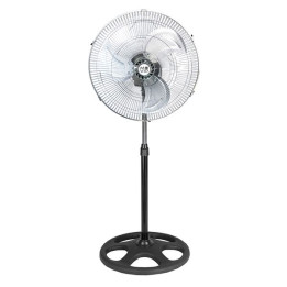 Ventilateur MUVIP MV0594 sur pied indus 75w diam 45cm argent noir