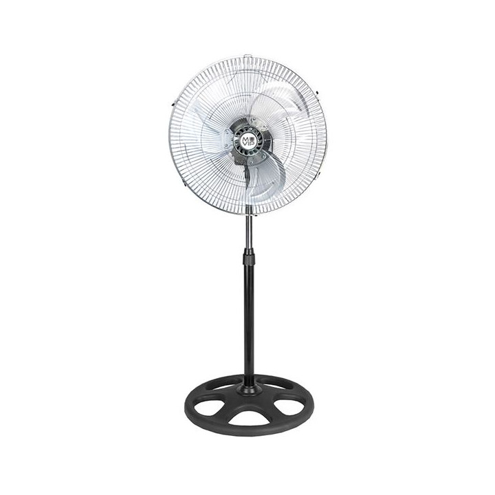 Ventilateur MUVIP MV0594 sur pied indus 75w diam 45cm argent noir
