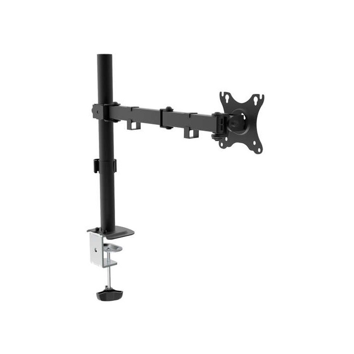 Support 1 ecran articule H-B D-G   max 32p 9kg  pince bureau NOIR