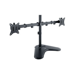 Support bureau pied  2 ecrans horizontaux H-B D-G  max 32p 9kg