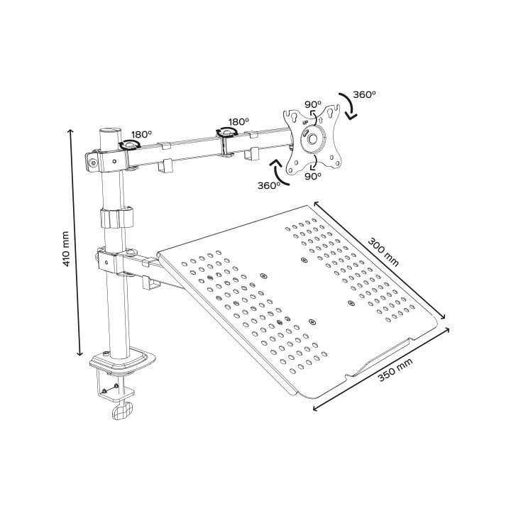 Support ecran et  PC portable  max 27' vesa