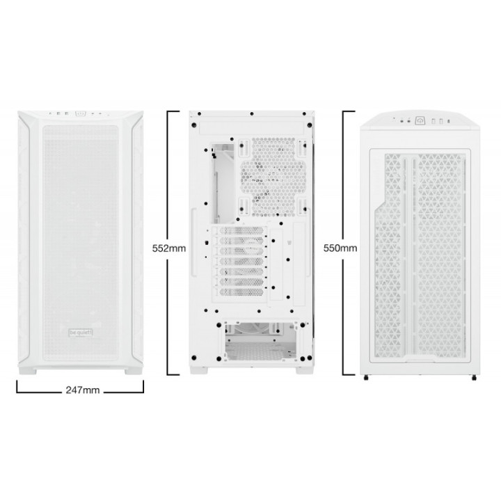 Boitier BE QUIET SHADOW Base 800FX blanc avec facade verre BGW64