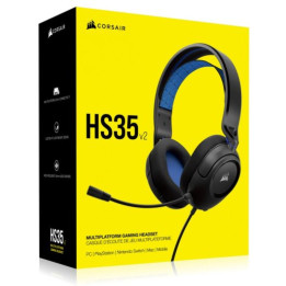 Casque micro CORSAIR HS35 v2 bleu PC MAC PS4 PS5 NINTENDO SWITCH GAMER