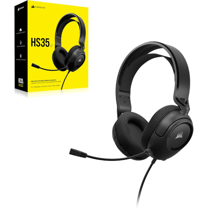 Casque micro CORSAIR HS35 v2 noir PC MAC PS4 PS5 NINTENDO SWITCH GAMER