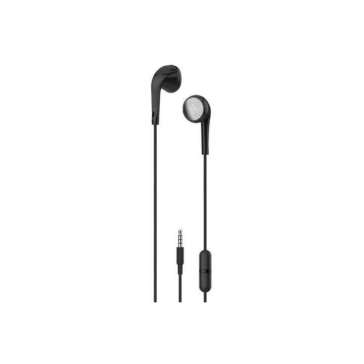 Ecouteurs micro intra auriculaire filaire jack Noir