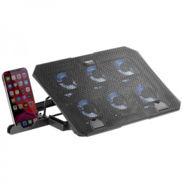 Refroidisseur pour portable 6 ventilateurs + support telephone max16  MARSGAMING
