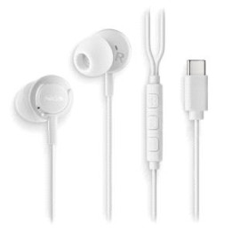 Ecouteurs micro intra auriculaire filaire USB-C Blanc NGS CROSS STEP