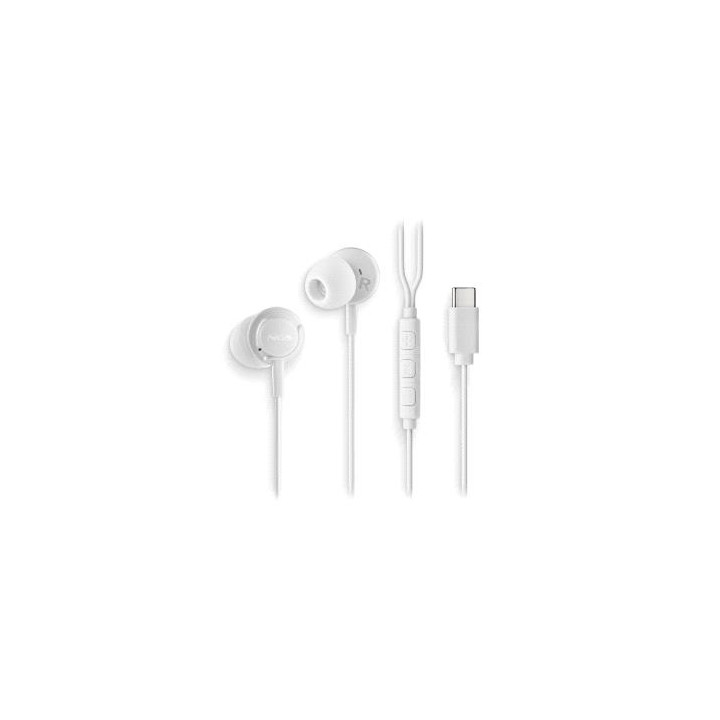 Ecouteurs micro intra auriculaire filaire USB-C Blanc NGS CROSS STEP