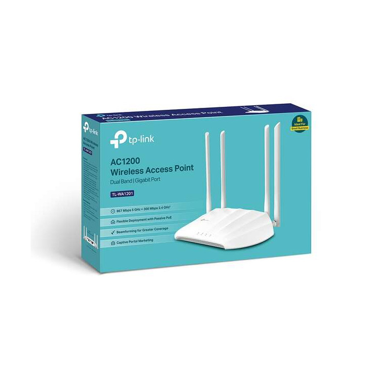 Point d acces  wifi TPLINK AC1200  TL-WA1201 blanc