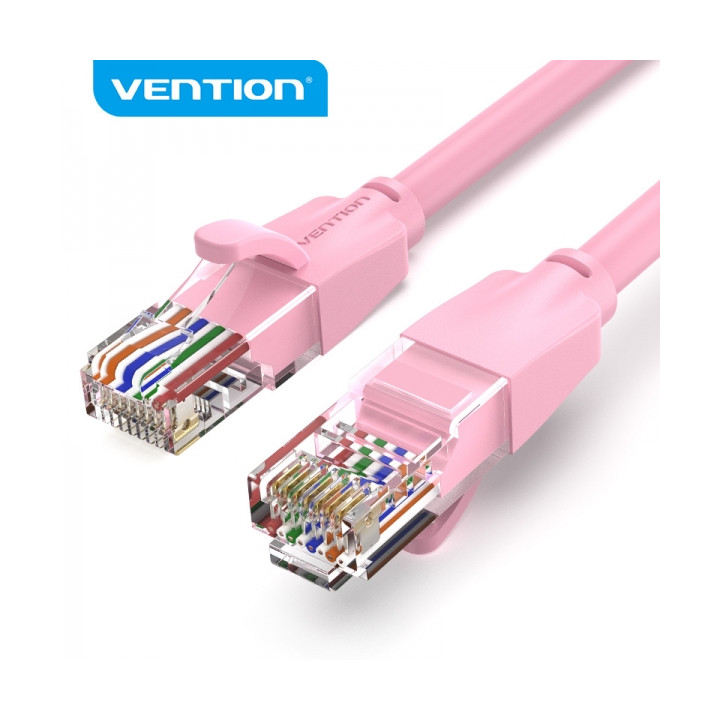 Cable RJ45 Droit UTP cat 6 1m ROSE