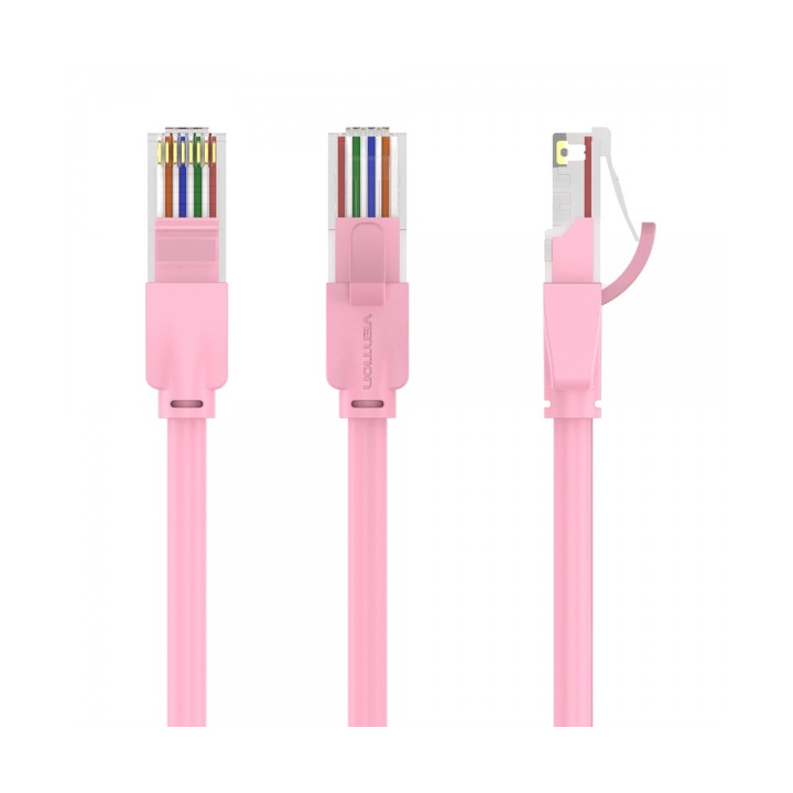 Cable RJ45 Droit UTP cat 6 1m ROSE