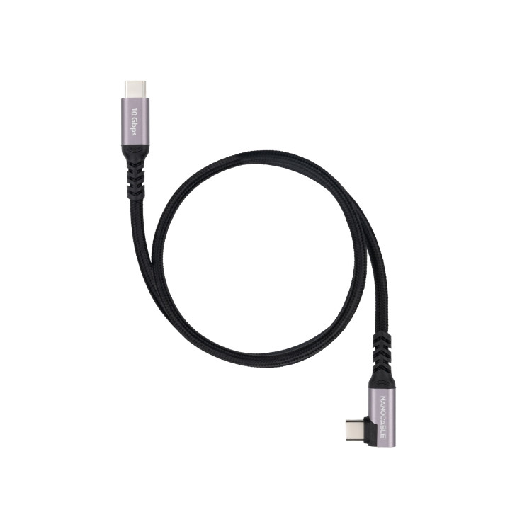 Cable USB-C vers USB-C  coudé 0.5m 5A 100w