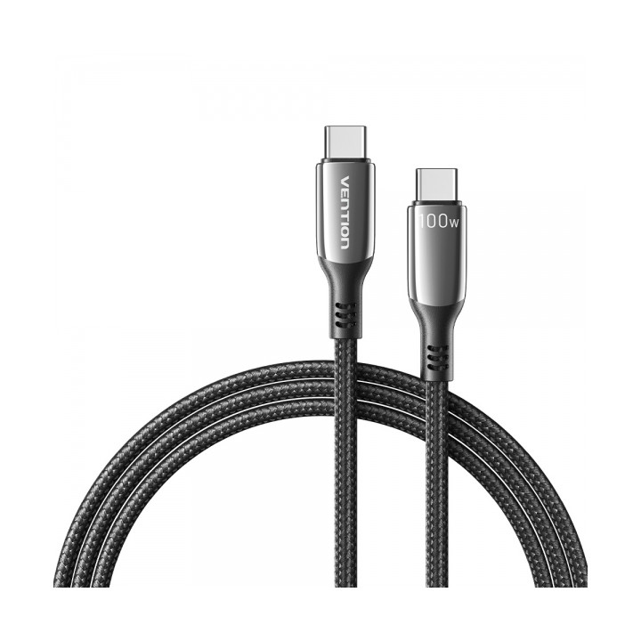 Cable USB-C vers USB-C  coudé 1.2m 5A 100w