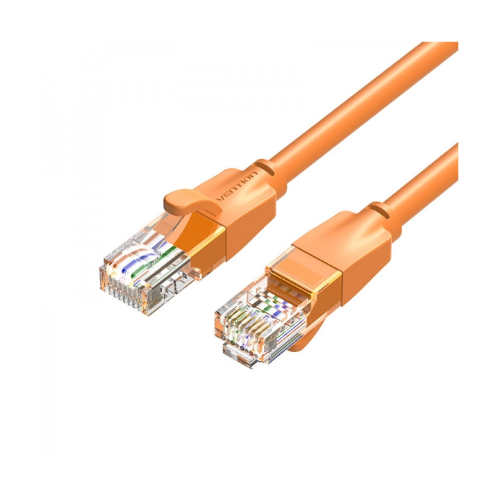 Cable RJ45 Droit UTP cat 6 2m ORANGE