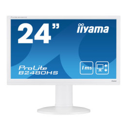 Ecran 24 IIYAMA B2480HS-W2 1920x1080 mat 80hz 1ms hdmi vga OCCASION PIVOT BLANC