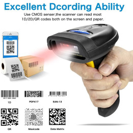 Douchette sans fil  QR Code 2D + code barre