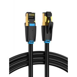 Cable RJ45 Droit SFTP cat 8 40 gbps 2000mhz 20m NOIR