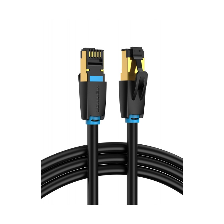 Cable RJ45 Droit SFTP cat 8 40 gbps 2000mhz 20m NOIR